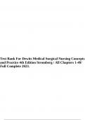 Test Bank For Dewits Medical Surgical Nursing Concepts and Practice 4th Edition Stromberg / All Chapters 1-49/ Full Complete 2023.