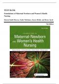 Test Bank - Foundations of Maternal-Newborn and Women's Health Nursing, 7th Edition (Murray, 2019), Chapter 1-27 | All Chapters