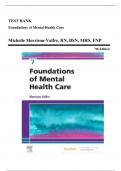 Test Bank - Foundations of Mental Health Care, 7th Edition (Morrison-Valfre, 2021), Chapter 1-33 | All Chapters