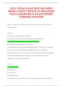 TNCC FINAL EXAM TEST 2023 OPEN BOOK LATEST UPDATE GUARANTEED PASS A GRADE REAL EXAM EXPERT VERIFIED ANSWERS