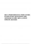 DECA PERFORMANCE INDICATORS EXAM STUDY | DECA MARKETING CLUSTER EXAM PRACTICE TEST | DECA ENTREPRENEURSHIP EXAM STUDY GUIDE | QUESTIONS WITH CORRECT ANSWERS and DECA ENTREPRENEURSHIP NEW UPDATE WITH COMPLETE EXAM STUDY GUIDE | LATEST ANSWERS 2023 RATED A+