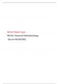 NR 507 Week 2 Quiz 2 (Version 1), NR 507: Advanced Pathophysiology, Chamberlain College of Nursing. (Secure HIGHSCORE)