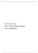 NR 507 Week 5 Quiz 5 (Version 2), NR 507: Advanced Pathophysiology, Chamberlain College of Nursing. (Secure HIGHSCORE)