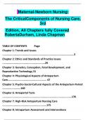 Maternal-Newborn Nursing: The CriticalComponents of Nursing Care, 3rd Edition, All Chapters fully Covered RobertaDurham, Linda Chapman