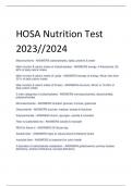 Exam (elaborations) HOSA Nutrition 