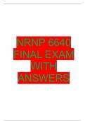 NRNP 6640 FINAL EXAM WITH ANSWERS