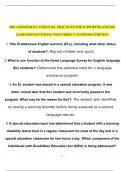 WGU D096 PRE-ASSESSMENT ESSENTIAL PRACTICES FOR SUPPORTING Diverse Learners 2023 Questions and Answers (Verified Answers)