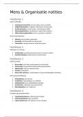 Mens & Organisatie notities tentamen