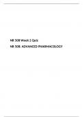 NR 508 WEEK 2 QUIZ-Answer-(Version 1) 25QA, NR 508: ADVANCED PHARMACOLOGY, Chamberlain College of Nursing