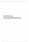 NR 508 WEEK 5 Quiz-Answer, NR 508: ADVANCED PHARMACOLOGY, Chamberlain College of Nursing