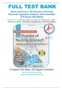 Test Bank - Burns and Grove's The Practice of Nursing Research, 8th Edition (Gray, 2017), Chapter 1-29 | All Chapters | ISBN 9780323377584