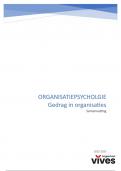 Samenvatting  organisatiepsychologie - Gedrag in organisaties