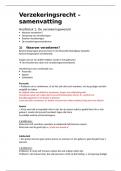 Verzekeringsrecht - 2e jaar (semester 2) - VIVES BRUGGE