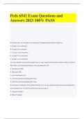 Peds 6541 Exam Questions and Answers 2023 100% PASS