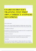 USAREUR DRIVER'S TRAINING TEST PREP 100% CORRECT ANSWERS 2023 SPRING  