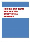 HESI RN EXIT EXAM QUESTIONS & ANSWERS