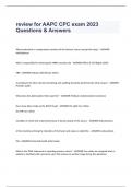 review for AAPC CPC exam 2023 Questions & Answers