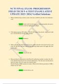 NCTI FINAL EXAM: PROGRESSION FIELD TECH 5- 6 TEST EXAM| LATEST UPDATE 2023/ 2024| Verified Solutions