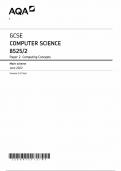 AQA GCSE COMPUTER SCIENCE PAPER 2MARK SCHEME JUNE 2022 (8525/2: Computing Concepts)