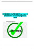 NURS 6531/NURS 6531 final exam 1 Chamberlin University Updated  2023 nursing (Chamberlain University)