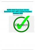 NURS 6540 Final Exam All the  Questions and 100% Correct Answers  Updated 2023 Nursing (Chamberlain University)