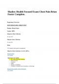 Shadow Health Focused Exam Chest Pain Brian Foster, Debbie O Connor-COPD shadow health 100% Correct Questions and Answers Score A+, Shadow Health Leadership Assignment 4 Ethics, Shadow Health Focused Exam: UTI with Antibiotic Sensitivity Results SUBJECTIV