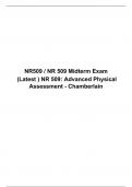 NR 509 Quiz 4 Midterm Exam (Version 1), NR 509 Advanced physical assessment, Chamberlain, Secure HIGHSCORE