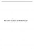 NR 509 Advanced physical assessment Quiz 4, NR 509 Advanced physical assessment, Chamberlain, Secure HIGHSCORE