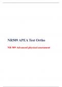 NR 509 APEA Ortho, NR 509 Advanced physical assessment, Chamberlain.