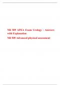 NR 509 APEA Exam Urology, NR 509 Advanced physical assessment, Chamberlain.