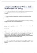 Jurisprudence Exam for Arizona State Board of Physical Therapy 2023