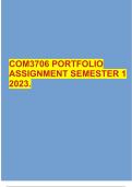 COM3706 PORTFOLIO ASSIGNMENT SEMESTER 1 2023.