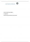 NR 509 SOAP Note Week 1, Week 2, Week 3, Week 4, Week 5, Week 6, Week 7, NR 509 Advanced physical assessment. Chamberlain.