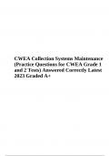 CWEA Collection Systems Maintenance Practice Exam 2023 | CWEA Grade I Laboratory Analyst Exam 2023 | CWEA Collections Grade 2 Practice Test 2023 | CWEA Collections System Maintenance Grade 3 | Questions and Answers and CWEA Grade 4 Exam Test | Questions a