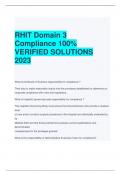 RHIT Domain 3  Compliance 100%  VERIFIED SOLUTIONS  2023