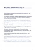 Prophecy RN Pharmacology A Questions & Answers 2023 ( A+ GRADED 100% VERIFIED)