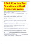 AFAA Practice Test Questions with All Correct Answers 