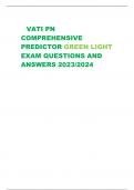 VATI PN COMPREHENSIVE PREDICTOR GREEN LIGHT EXAM QUESTIONS AND ANSWERS 2023/2024