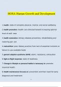 HOSA Human Growth and Development 2023 Complete Solutions Verified