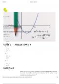 Sophia Unit 3 Milestone 3 College Algebra with correct answer