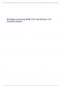 Portage Learning BIOD 171 Lab Exams 1-9 Lecture Exams