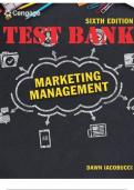 TEST BANK for Marketing Management 6th Edition by Dawn Iacobucci ISBN 9780357635209. Complete Chapters 1-17