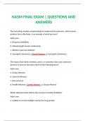 NASM FINAL EXAM | QUESTIONS AND ANSWERS