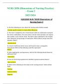 NUR 2058 / NUR2058: Dimensions of Nursing Practice Exam 2 (Latest 2023/2024) Rasmussen