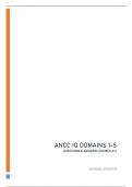 ANCC IQ DOMAINS 1-5 : - QUESTIONS & ANSWERS (SCORED A+) VERSION UPDATED