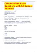 QMA INDIANA Exam Questions with All Correct Answers 