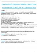 Complete Answers BUNDLE | Latest 2024 - 2025 | Emergency Medicine - TEST BANK, COMAT, Genitourinary, Trauma, EOR, Neurology Guide, Practice, Pretest exam, Procedures | Exam 1 - 9 | 100% Correct Answers Guaranteed in TB with All-New Q&A - A  !