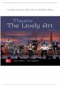 Test Bank for Theatre The Lively Art 10th Edition