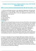 Complete Answers Emergency Medicine Practice Exam TEST BANK Latest 2023 – 2024 ) 100% Correct Answers Guaranteed in TB with All-New Q&A - A++!