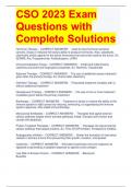 CSO 2023 Exam Questions with Complete Solutions 